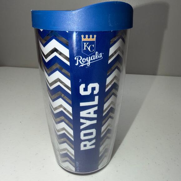 Tervis 16oz Kansas City Royals Blue Chevron Hot Cold Tumbler with Closeable Lid - Picture 2 of 5